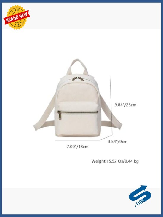 Convertible Canvas Backpack Purse Small Rucksack Shoulder Bag main image 6